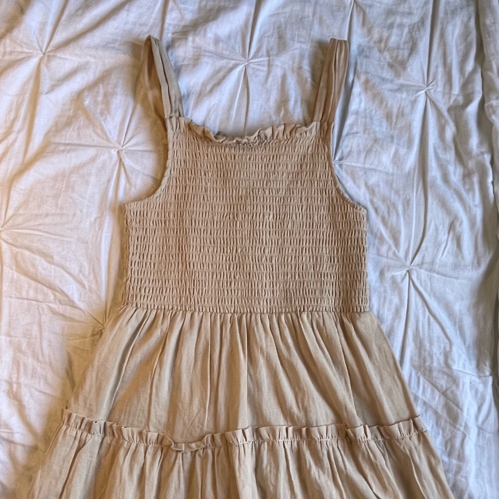 cream pink ruffled dress || target || teens/juniors